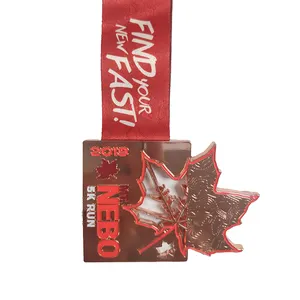 Özel Metal Logo spor koşu maraton madalyası hatıra için 3D altın gümüş bronz çinko alaşım Metal özel iğneler madalya