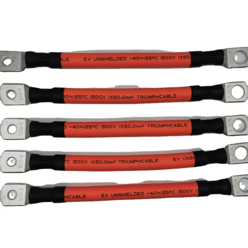 12 polegadas comprimento bateria para bateria interconexão cabo 4awg encalhado fio de cobre isolado bateria cabo com 3/8 lug