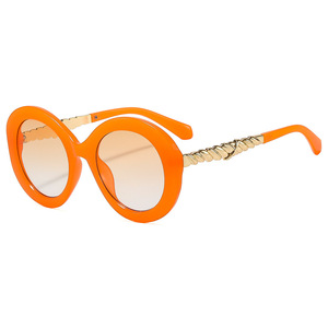 Round Full Rim <b>Sunglasses</b> <b>Gradient</b> Lenses UV400 Protection Retro Style Unisex Outdoors Adult Fashion - Product Image 1