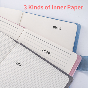 LABON ปกแข็งผ้ากำมะหยี่เปล่า,สมุดบันทึกคลุมวารสารผ้าไหมริบบิ้นกริดแบนด์วางแผนสมุดโน้ตส่วนตัวพร้อมแม่เหล็กเจ้าชู้ - Product Image 4