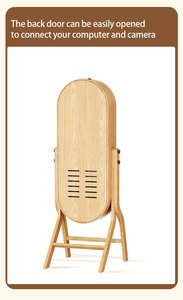 Machine à photomaton rétro vintage classique en bois avec écran tactile de 21,5 pouces, miroir <span class=keywords><strong>photo</strong></span>, photomaton magique en bois pour événements - Product Image 6