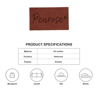 Étiquettes en similicuir gaufré avec logo personnalisé, patchs rectangulaires en cuir PU thermocollants, étiquettes de marque personnalisées pour chapeaux, sacs, vêtements