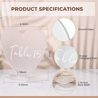 Numéros de table de mariage en forme d'arche givrée avec supports panneaux en acrylique et supports, parfaits pour la décoration