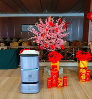 Robot de livraison de services hôteliers intelligent, recharge automatique, évitement d'obstacles, navigation autonome pour hôtel, hôpital, bureau