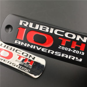 10 ° aniversario para accesorios <span class=keywords><strong>Jeep</strong></span> insignia de coche de Metal 3D para Wrangler <span class=keywords><strong>Rubicon</strong></span> Renegade Patriot Willys pegatinas decorativas para el cuerpo - Product Image 3