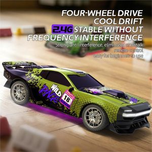 Nouvelle arrivée EPT : Voiture RC 4x4 de drift 2,4 GHz entièrement proportionnelle avec télécommande, <span class=keywords><strong>camion</strong></span> de course, lumières LED et pneus doubles - Product Image 3