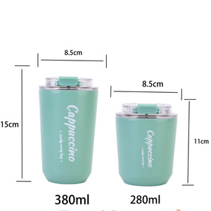 Gobelet à café portable en acier inoxydable à double paroi isolé sous vide |   Bouteille <span class=keywords><strong>d</strong></span>'eau créative pour voiture |   Thermos Mug de Voyage - Product Image 6