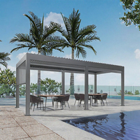 Auvent rétractable motorisé en aluminium durable, imperméable, avec télécommande, pour terrasses, piscines, jardins, balcons, garantie 7 ans