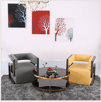 Offre Spéciale Fauteuil Moderne Neuf Décontracté en Acier Inoxydable Velours Meuble de Salon Canapé