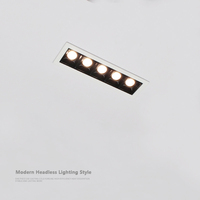 CSLIDO Dimmable LED Downlight Spot Ligne Lumineuse Barre Lumineuse Créative Linéaire Longue Bande Salon Couloir Encastré Grille Lumière