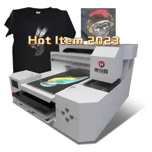 Mesin cetak kaus pencetak Dtg kepala ganda untuk semua jenis kain baju kaus