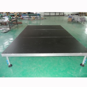 Plataforma de Escenario Móvil de Aluminio, Pasarela Interior Portátil con Fácil Montaje y Desmontaje, Superficie Antideslizante - Product Image 2