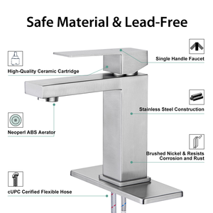 Modern minimalist style fits vessel basin easy to operate 304 stainless steel single hole bathroom vessel sink faucet - Product Image 4