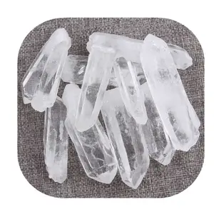 Novedad, minerales en bruto, puntos de cristal crudo natural, espécimen de cuarzo transparente blanco para la curación de Reiki