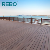 Plancher de terrasse en composite de bambou d'extérieur, style populaire, installation facile, antidérapant et imperméable pour parcs