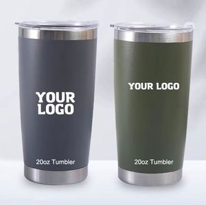 Insulated 20Oz <b>Double</b> <b>Wall</b> Travel Tumbler <b>Coffee</b> Custom Logo Stainless Steel Mug Car <b>Cups</b> Tumblers Wholesale Bulk - Product Image 1