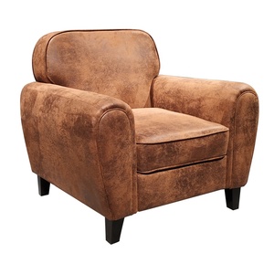 Mid Century Living Room Furniture Accent Chair Sofa Vintage Leather Armchair - Product Image 1