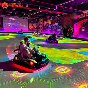 <span class=keywords><strong>Juego</strong></span> de Batalla de Go-Karts con Realidad Virtual y Realidad Aumentada, Coche Eléctrico con Proyección Interactiva para Parques de Diversiones Interiores - Product Image 2
