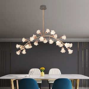 Crystal Flower Restaurant Chandelier - Romantic Atmosphere Style - Home <strong>Lighting</strong> - Product Image 1