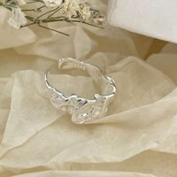 Bague de fiançailles en argent sterling 925 plaqué or 18 carats France Personnalité Irrégulière Mode Bague de bijoux pour femmes
