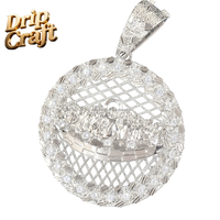 Collar con Colgante de Jesús y la Iglesia Mística, Chapado en Oro de 18K con Incrustaciones de Circonio, Estilo Hip-Hop, Personalizado, para Hombre y Mujer