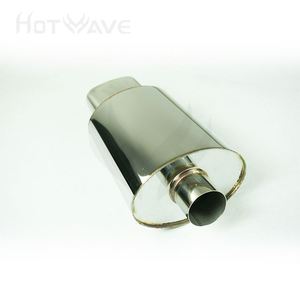 Hotwave phổ dòng chảy cao thép không gỉ Outlet tip 4.5 inch JDM exhaust muffler hình bầu dục muffler - Product Image 4