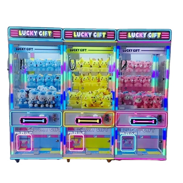 Hot Sale Pink Transparency Coin Operated Game Claw Machine Mini Toy for Arcade Amusement Japanese Claw Machines