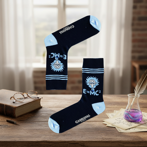 Chaussettes pour hommes respirantes et colorées à motifs Albert Einstein, design EMC - Product Image 3