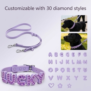 Nouveau <span class=keywords><strong>Collier</strong></span> en Silicone DIY 2026 <span class=keywords><strong>pour</strong></span> Animaux de Compagnie, <span class=keywords><strong>Collier</strong></span> Lumineux Ajustable <span class=keywords><strong>avec</strong></span> Lettres en Strass <span class=keywords><strong>pour</strong></span> Chiens et Chats de Petite, Moyenne et Grande Taille – Vente Directe Usine - Product Image 2