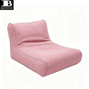 Transat gonflable rose tendance à rayures bonbon pour piscine, plage, club, lac, <span class=keywords><strong>rivière</strong></span> – Gonflage rapide - Product Image 6