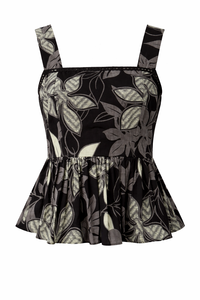 Blusa Casual de Verano sin Mangas con Estampado Floral para Mujer, 100% Algodón Transpirable, Diseño Peplum, Proveedor OEM/ODM - Product Image 6