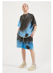 Abiti da uomo a manica corta Plus Size <span class=keywords><strong>Cool</strong></span> Tie Dye da uomo set da uomo 2022 estate abiti estivi personalizzati da uomo - Product Image 2