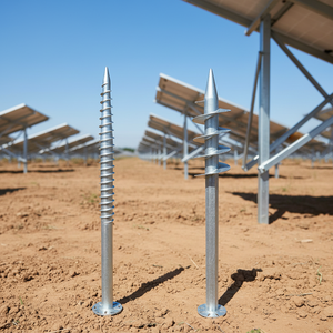 Ancore a Terra in Acciaio al Carbonio Zincato a Caldo, Pali a Vite per Terreno ad Alta Forza di Trazione per Costruzioni Edili e Impianti Solari - Product Image 5