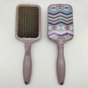Cepillo Desenredante de <span class=keywords><strong>Pelo</strong></span> Grande para Uso Doméstico con Púas de Metal Chapadas en Oro para Cabello Grueso, Rizado, Fino, Largo y <span class=keywords><strong>Corto</strong></span> - Product Image 3