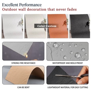 Panel de Pared Exterior de <span class=keywords><strong>Pizarra</strong></span> Flexible de 3mm, Reemplazo de <span class=keywords><strong>Pizarra</strong></span> Real, Resistente al Fuego, Ligero, Arquitectónico - Product Image 2