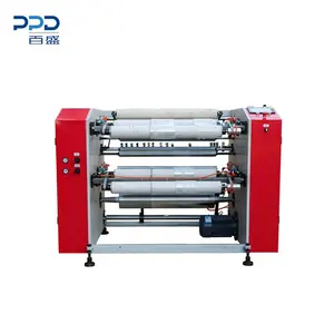 High speed 4 shaft stretch film cling film slitting rewinding machine