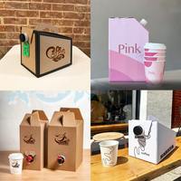 Desain baru serbaguna kotak makanan kopi terisolasi kotak kopi dengan pegangan kustom untuk pergi tas minuman dalam kotak Dispenser dengan katup