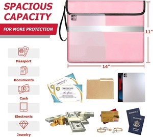 <span class=keywords><strong>Bolsa</strong></span> de <span class=keywords><strong>dinero</strong></span> ignífuga con cierre de cremallera <span class=keywords><strong>Bolsa</strong></span> de almacenamiento de seguridad Sobre <span class=keywords><strong>para</strong></span> almacenar efectivo y pasaporte - Product Image 5