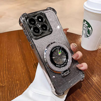 Coque Transsion Infinix Note50S Protection Antichute Béquille Magnétique Paillettes Électroplaquées Durabilité TPU Housse de Téléphone Mobile