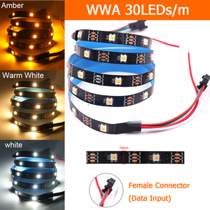 DC 5V SK6812 WWA（ウォームホワイト+クールホワイト+アンバーカラー）LEDピクセルストリップ、30/60/144 LED/ピクセル/<span class=keywords><strong>m</strong></span>;IP30/IP65/IP67 DC5V 1m/4m/5m - Product Image 5