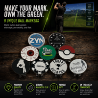 Marqueurs de balle de golf amusants et originaux en métal PRIMUS GOLF, motif de logo émaillé personnalisé avec clip pour chapeau de golf