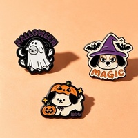 Pins de sac à dos, bijoux, horreur, citrouille, magie, hibou, vampire, araignée violette, momie, badges de revers, fantôme d'Halloween, pins en métal imprimés UV