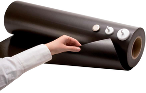 Fábrica de China, venta al por mayor, láminas de goma de hierro flexibles, lámina de polvo de hierro ferroso de goma suave plana receptiva magnética, delgada negra - Product Image 3