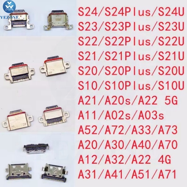 Yezone Wholesale Charging Port Connector for Samsung S23 S24 Ultra Plus A14 A33 A52S A54 A55 A73 Mobile Phone Repair Parts