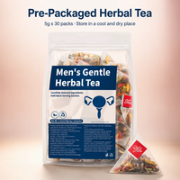 Tisanes Douces aux Herbes pour Hommes, Sachets Pyramidaux de Mélange de Plantes, Infusion Botanique Mélangée de Mûre, Baies de Goji et Graines de Citrouille