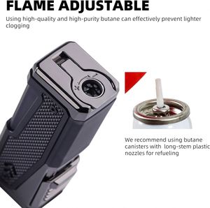 Creative Cigar <b>Lighter</b> V Cutter with Triple Flame and Torch Windproof Portable Butane Gas <b>Lighter</b> for Giveaways - Product Image 4