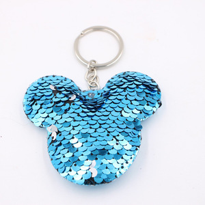Lấp lánh sequin giáng sinh Keychain cá Quy mô phản quang quyến rũ cho ví của phụ nữ kim loại vòng chìa khóa bán buôn - Product Image 2