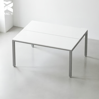 Bureau pour 2 Personnes, Table d'Ordinateur 120x120x75cm, Bureau de Travail Double Face Longue pour un Optimisation Optimale de l'Espace au Sol