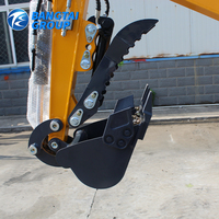 Mini-excavatrice sur chenilles en caoutchouc, moteur diesel certifié EPA, système hydraulique complet, accessoire ripper pour le creusement de fossés