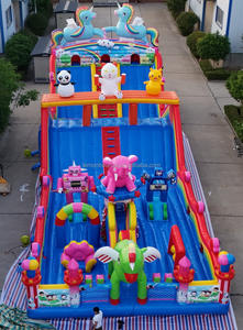 Tobogán Acuático Inflable Comercial para Exteriores con Obstáculos, Tobogán Inflable, Diversión Acuática, Material de PVC, Tamaño Personalizado - Product Image 2